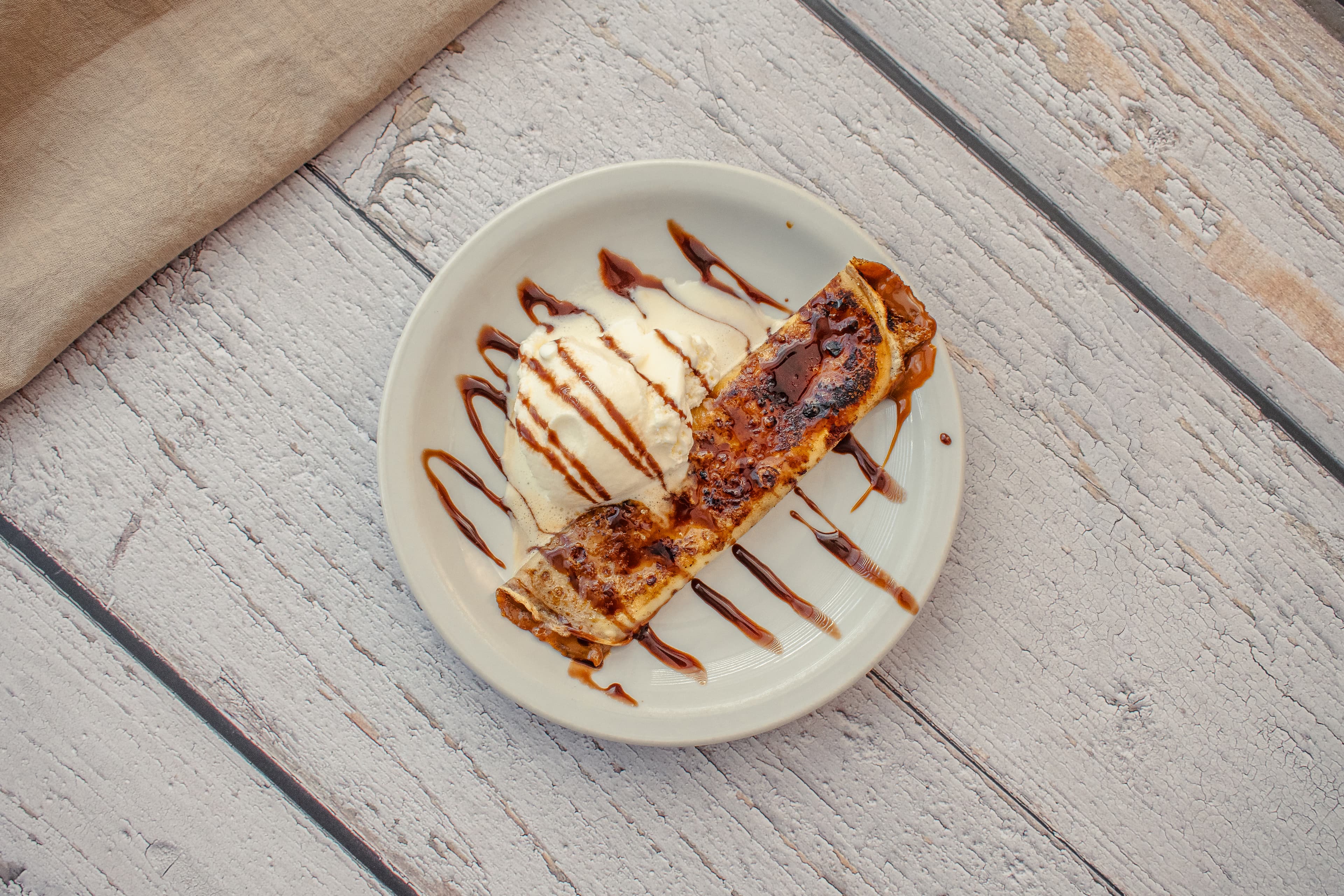Panqueque con dulce de leche